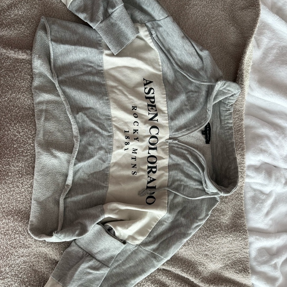 Gray and White Aspen Colorado Sweatshirt